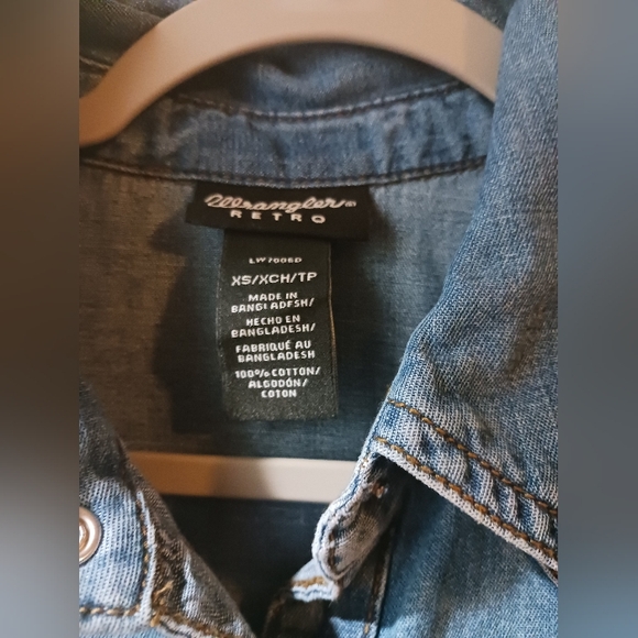 Wrangler retro jean pearl snap size xs - Picture 2 of 4
